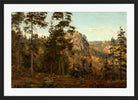 Amaldus Nielsen Print, Ved sundet, Bjelland (1862) in a black frame