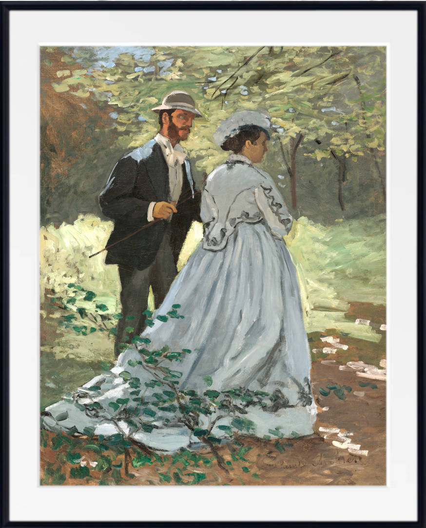 Claude Monet Fine Art Print, Bazille and Camille, Study for Déjeuner sur l'Herbe