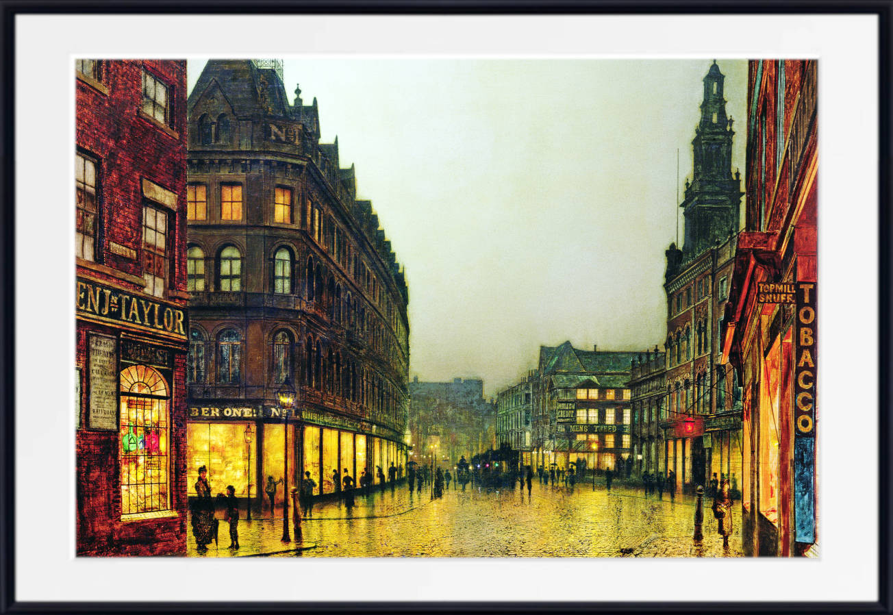 John Atkinson Grimshaw Fine Art Print: Boar Lane Leeds