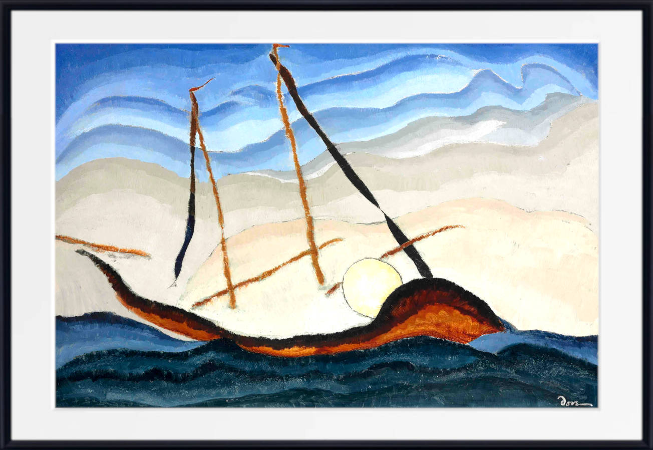 Arthur Dove Fine Art Print, Boat Going Through Inlet