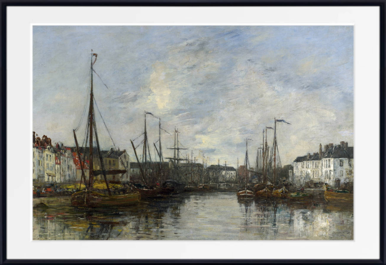 Eugène Boudin Fine Art Print : Brussels Harbour