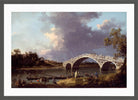 Canaletto Print, A View of Walton Bridge — dark grey frame