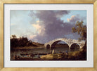 Canaletto Print, A View of Walton Bridge — gold frame