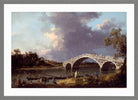 Canaletto Print, A View of Walton Bridge — light grey frame