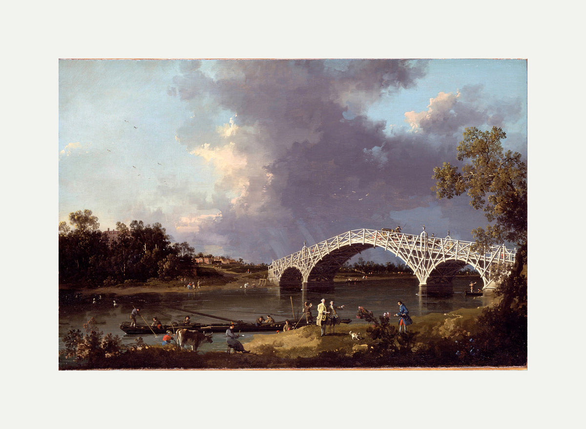 Canaletto Print, A View of Walton Bridge — rolled canvas