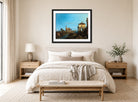Canaletto Print, An Island in the Lagoon with a Gateway and a Church (1743–44) — bedroom