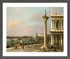 Canaletto Print, Bacino di San Marco: From the Piazzetta — dark grey frame