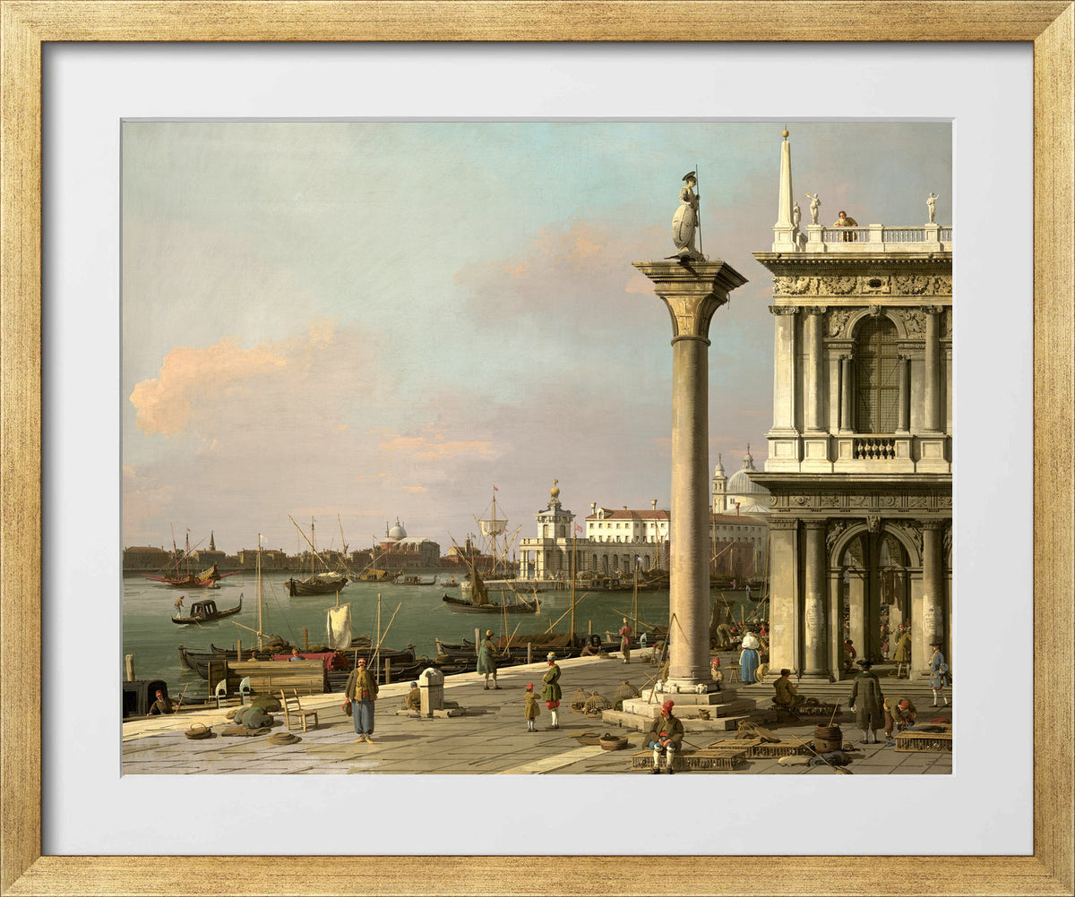 Canaletto Print, Bacino di San Marco: From the Piazzetta — gold frame