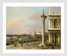 Canaletto Print, Bacino di San Marco: From the Piazzetta — white frame