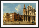 Canaletto Print, Campo Santa Maria Zobenigo, Venice (1730s) — black frame