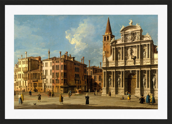 Canaletto Print, Campo Santa Maria Zobenigo, Venice (1730s)
