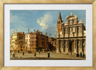 Canaletto Print, Campo Santa Maria Zobenigo, Venice (1730s) — gold frame
