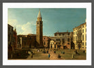 Canaletto Print, Campo Sant’Angelo, Venice (1730s) — dark grey frame
