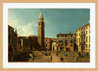 Canaletto Print, Campo Sant’Angelo, Venice (1730s) — oak frame