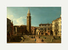 Canaletto Print, Campo Sant’Angelo, Venice (1730s) — rolled canvas