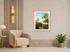 Canaletto Print, English Landscape Capriccio with a Column (c. 1754) — art deco roomset