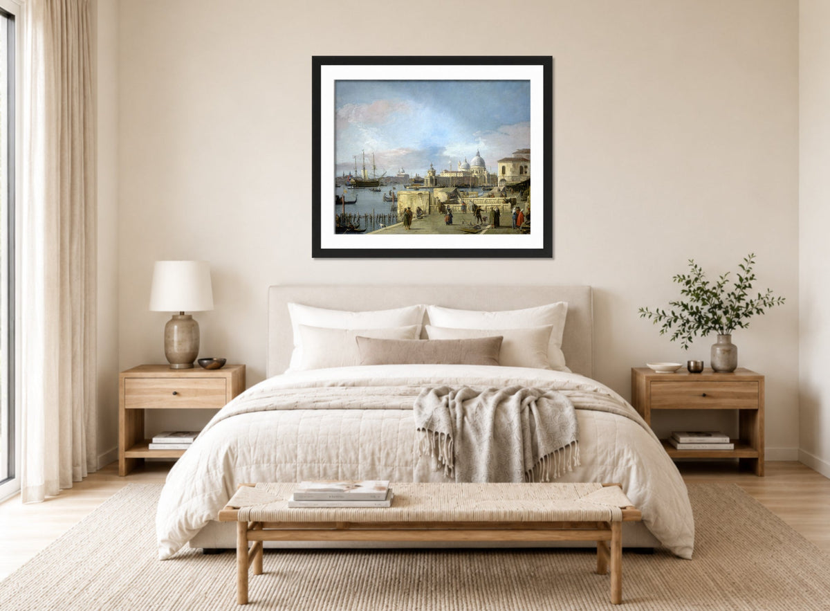 Canaletto Print, Entrance to the Grand Canal from the Molo, Venice (1742-1744) — bedroom