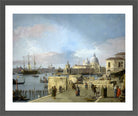Canaletto Print, Entrance to the Grand Canal from the Molo, Venice (1742-1744) — dark grey frame