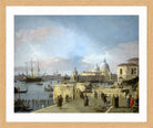 Canaletto Print, Entrance to the Grand Canal from the Molo, Venice (1742-1744) — oak frame