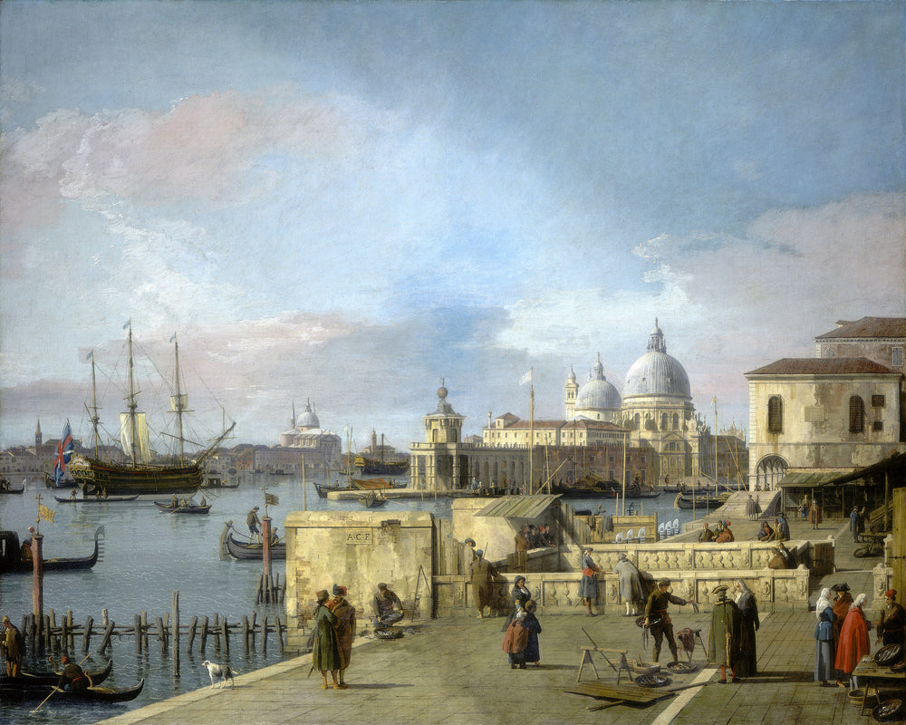 Canaletto Print, Entrance to the Grand Canal from the Molo, Venice (1742-1744) — unframed