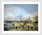 Canaletto Print, Entrance to the Grand Canal from the Molo, Venice (1742-1744) — white frame