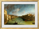 Canaletto Print, Grand Canal from Palazzo Balbi towards the Rialto (between 1720 and 1723) — gold frame