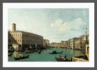 Canaletto Print, Le Grand Canal, vu du pont du Rialto (The Grand Canal Seen from the Rialto Bridge) (1725) — dark grey frame