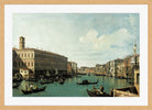 Canaletto Print, Le Grand Canal, vu du pont du Rialto (The Grand Canal Seen from the Rialto Bridge) (1725) — oak frame