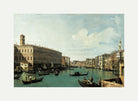 Canaletto Print, Le Grand Canal, vu du pont du Rialto (The Grand Canal Seen from the Rialto Bridge) (1725) — rolled canvas