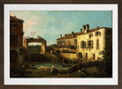 Canaletto Print, Lock near Dolo — brown frame