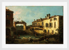 Canaletto Print, Lock near Dolo — white frame