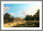 Canaletto Print, London: The Old Horse Guards and Banqueting Hall, Whitehall, from St James’s Park — light grey frame