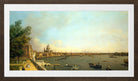 Canaletto Print, London: The Thames from Somerset House Terrace towards the City — brown frame