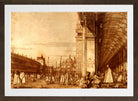 Canaletto Print, Piazza San Marco from the Southwest Corner, with the Procuratie Nuove on the Right — brown frame