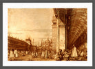 Canaletto Print, Piazza San Marco from the Southwest Corner, with the Procuratie Nuove on the Right — dark grey frame