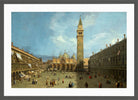 Canaletto Print, Piazza San Marco (late 1720s) — dark grey frame