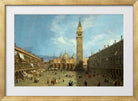 Canaletto Print, Piazza San Marco (late 1720s) — gold frame