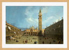 Canaletto Print, Piazza San Marco (late 1720s) — oak frame