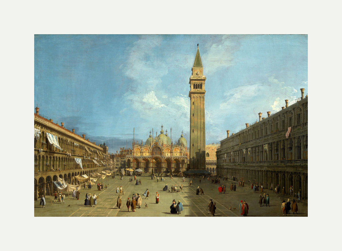 Canaletto Print, Piazza San Marco (late 1720s) — rolled canvas
