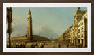 Canaletto Print, Piazza San Marco Looking South and West (1763) — brown frame