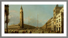 Canaletto Print, Piazza San Marco Looking South and West (1763) — light grey frame