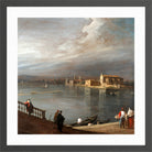 Canaletto Print, San Cristoforo, San Michele, and Murano from the Fondamenta Nuove, Venice (1722–1723) — dark grey frame