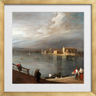 Canaletto Print, San Cristoforo, San Michele, and Murano from the Fondamenta Nuove, Venice (1722–1723) — gold frame