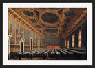 Canaletto Print, The Doge And Grand Council In Sala Del Maggior Consiglio (1761 – 1765) — black frame
