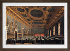 Canaletto Print, The Doge And Grand Council In Sala Del Maggior Consiglio (1761 – 1765) — brown frame