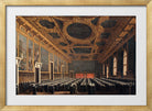 Canaletto Print, The Doge And Grand Council In Sala Del Maggior Consiglio (1761 – 1765) — gold frame