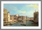 Canaletto Print, The Grand Canal in Venice from Palazzo Flangini to Campo San Marcuola — light grey frame