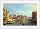 Canaletto Print, The Grand Canal in Venice from Palazzo Flangini to Campo San Marcuola — white frame