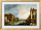 Canaletto Print, The Grand Canal in Venice with the Palazzo Corner Ca’Grande (1722) — gold frame