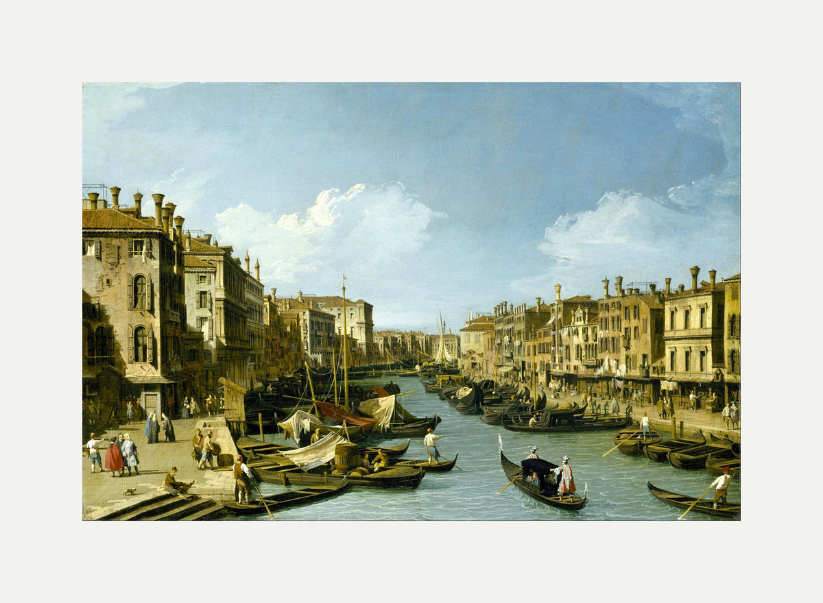 Canaletto Print, The Grand Canal near the Rialto Bridge, Venice (1728-1732) — rolled canvas